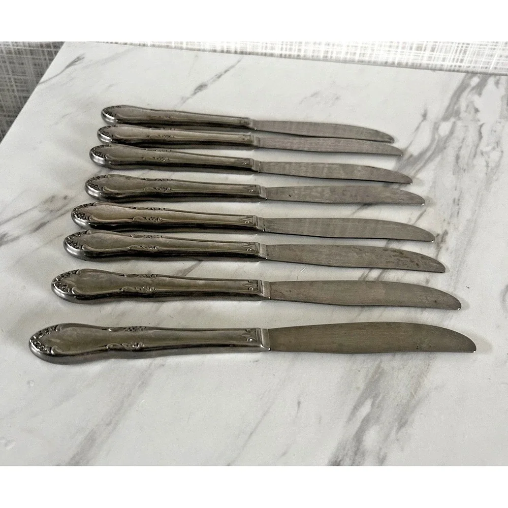 Oneida Plantation Custom Stainless Flatware Dinner Butter Knives 8.5